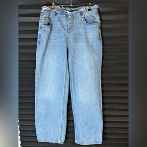 FOREVER21 High-Rise Wide-Leg Jeans size30